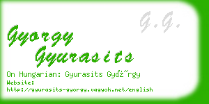 gyorgy gyurasits business card